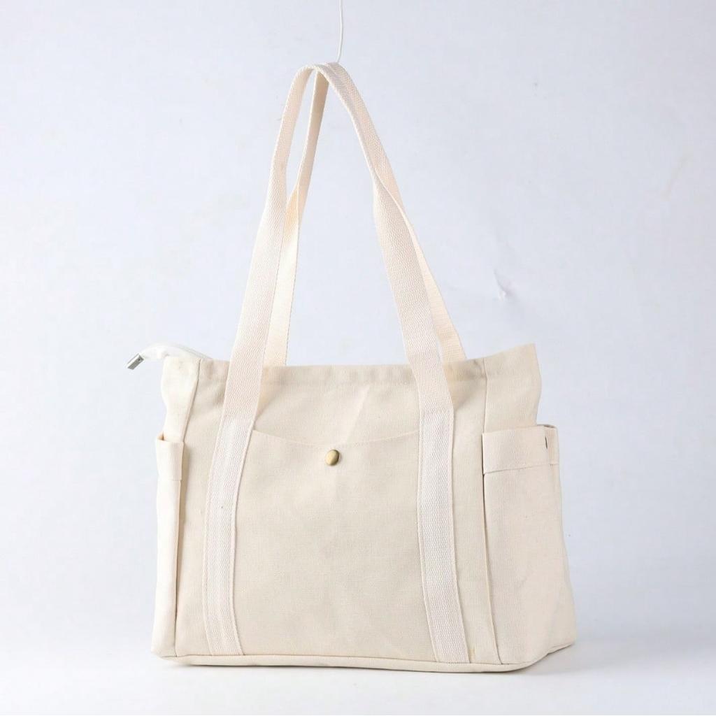 1 Stück Leinwandtasche für Damen, große Kapazität, einfache und vielseitige Tragetasche, Tote Bag, Einkaufstasche, Umhängetasche