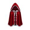 Fairy Hooded Cloak Renaissance Medieval Cosplay Costume Adults Velvet Wizard Witch Cape for Halloween Christmas Cosplay Party