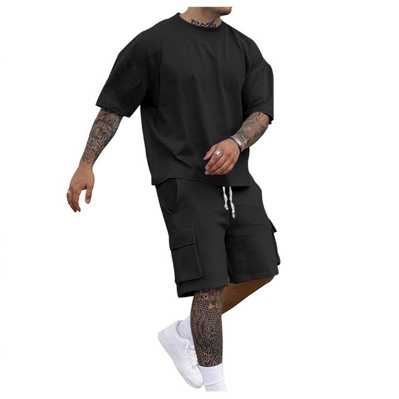 Loose Casual T-shirt Short-sleeved Shorts Two-piece Setmensummersuit