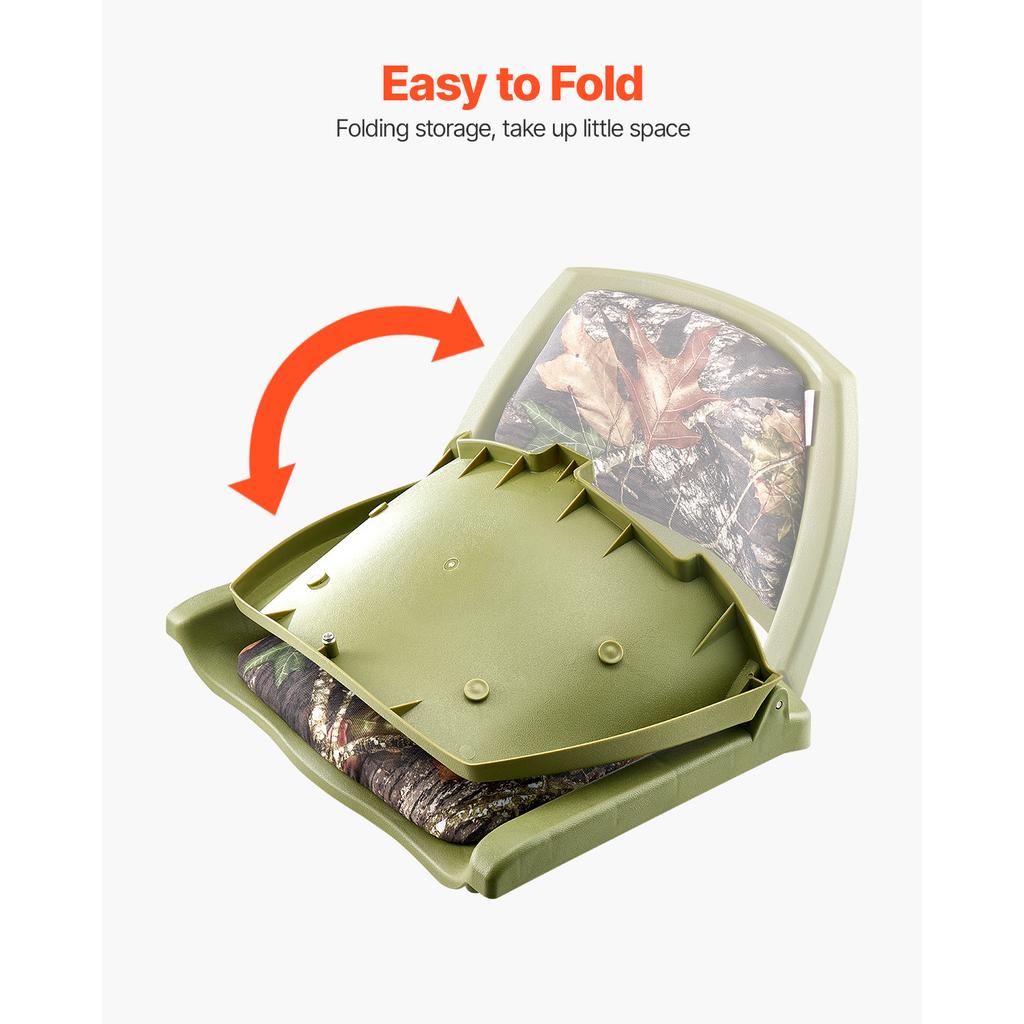 SucceBuy Boat Seat, Low Backrest, Folding Fishing Boat Seat with Thickened Sponge Cushion PP Frame, Flip Up Boat Seat for Yachts