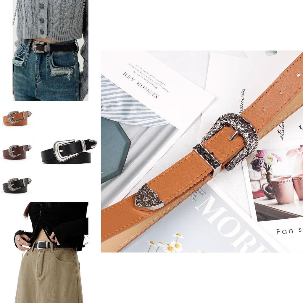 Vintage Inspired Metallic Narrow Waist Belt For Women Stylish And Versatile Fashion Accessory