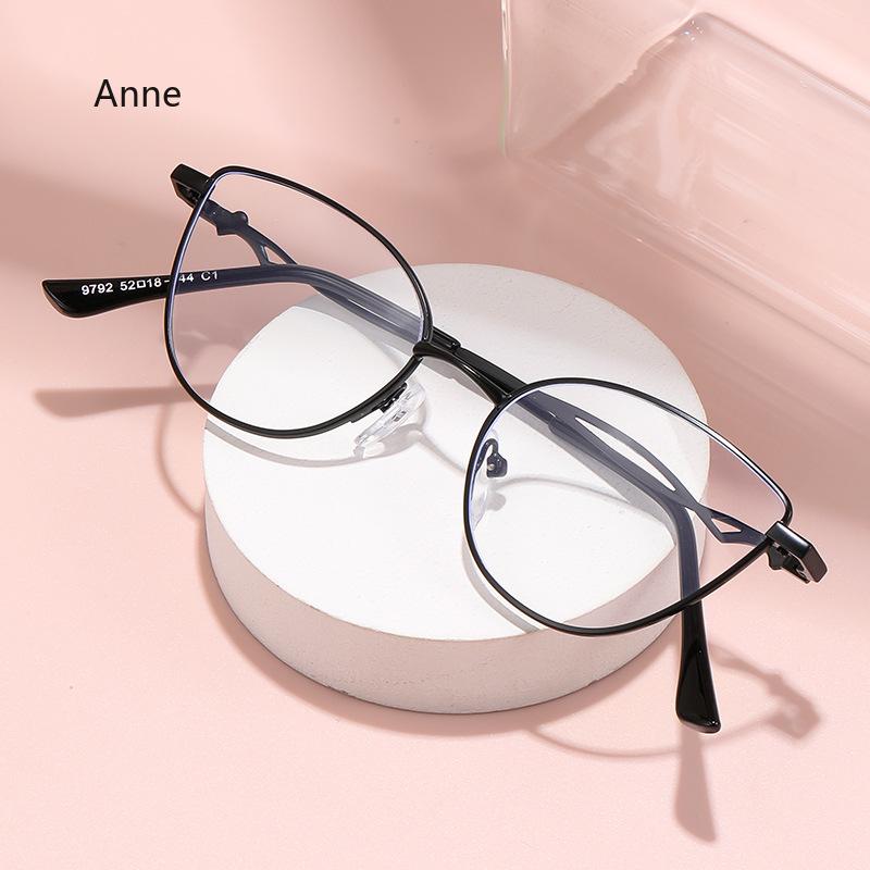TR90 Anti Blue Light Cat Eye Reading Glasses Women Luxury Optical Computer Eyewear Female Ultralight Double Color Frame Glasses