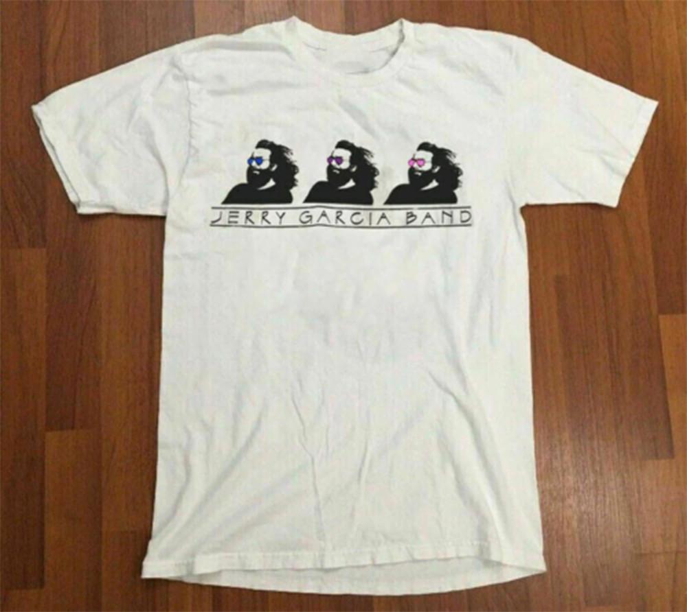 NEW 1991 Jerry Garcia Band White T Shirt S-4XL Unisex T-Shirt XL