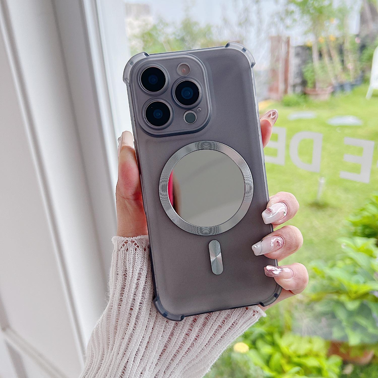 

Полупрозрачный силиконовый чехол для телефона с зеркалом для infinix NOTE 50S 5G 50X 50 Pro+ Pro 4G 40s 40 30 Ударопрочный чехол infinix NOTE 50S 5G чёрный