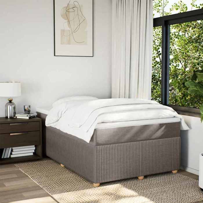 Cadre de lit avec matelas - Maison Exclusive - 120x190 cm - Housse amovible - Tissu polyester