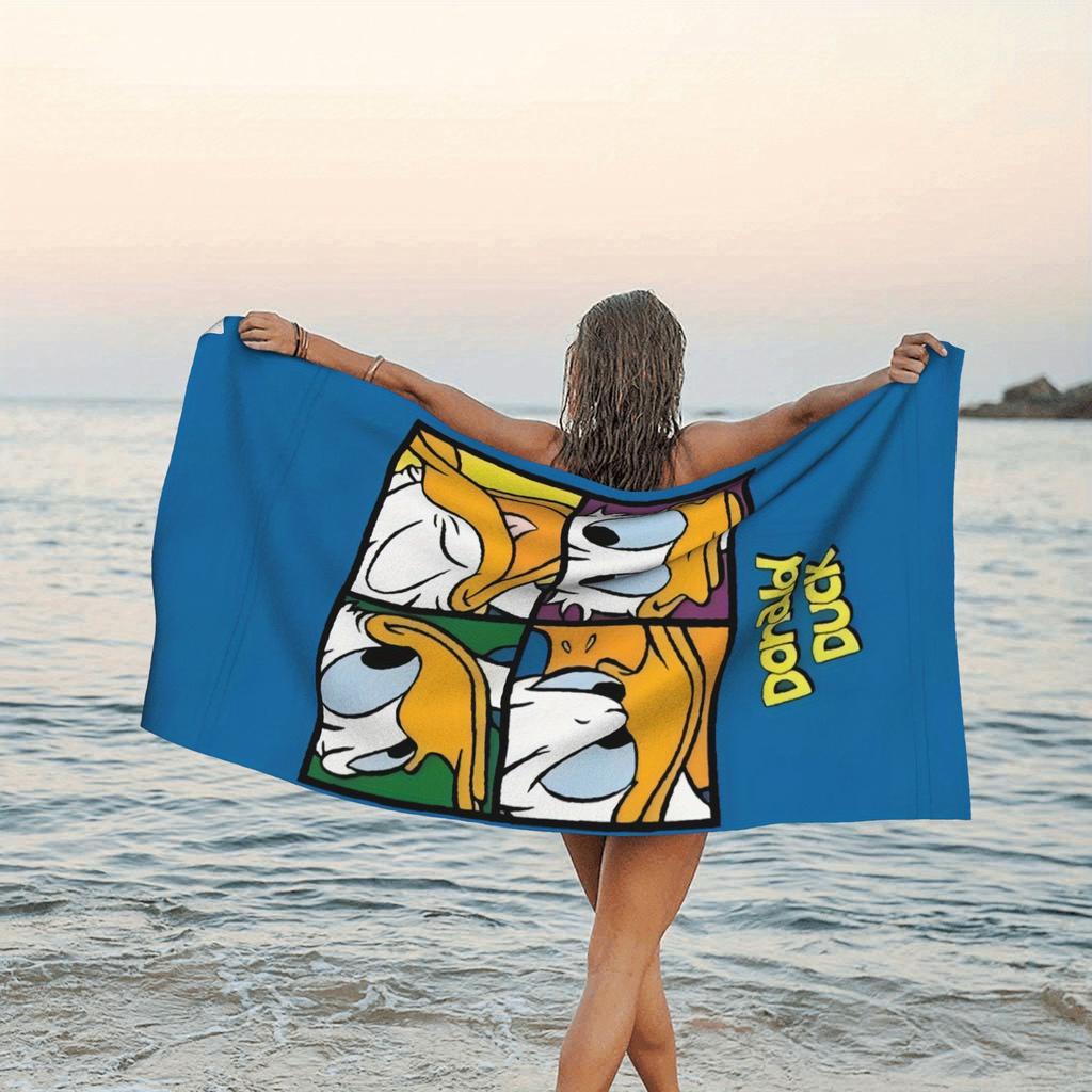 1pc Donald Duck Beach Towel Swimming Design Bath Towel for Summer Travel Swimming Camping Cruise Accessories