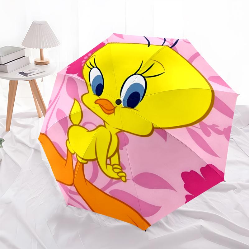 1pc Tweety1 Umbrella, Sun Protection, And UV Shielding. It Has Eight Sturdy Ribs for Outdoor Use And Perfect Gift