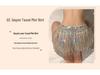 Illusion Nightclub Sequin Tassel Mini Skirt & Split Halter Lingerie 3-Piece Set