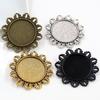 New Fashion 5pcs 25mm Inner Size Antique Silver Plated and Antique Bronze and Antique Gold Color Brooch Cabochon Base Setting