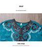2025 Women's Ethnic Jacquard Satin Embroidered Frog Button Loose Top Coat