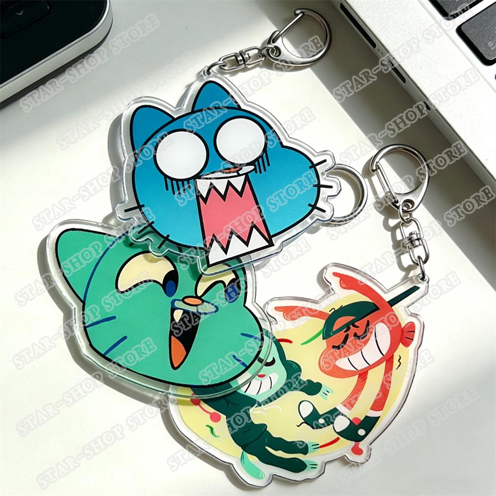 Beliebte Cartoon Gumball Watterson Schlüsselanhänger für Zubehör Süßer Darwin Watterson Tawog Schlüsselanhänger Schmuck Fans Freunde Geschenke