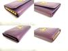 Authentic PRADA Metallic Purple Saffiano Metal Leather 6 Pics Key Chain #a367  Refurbished