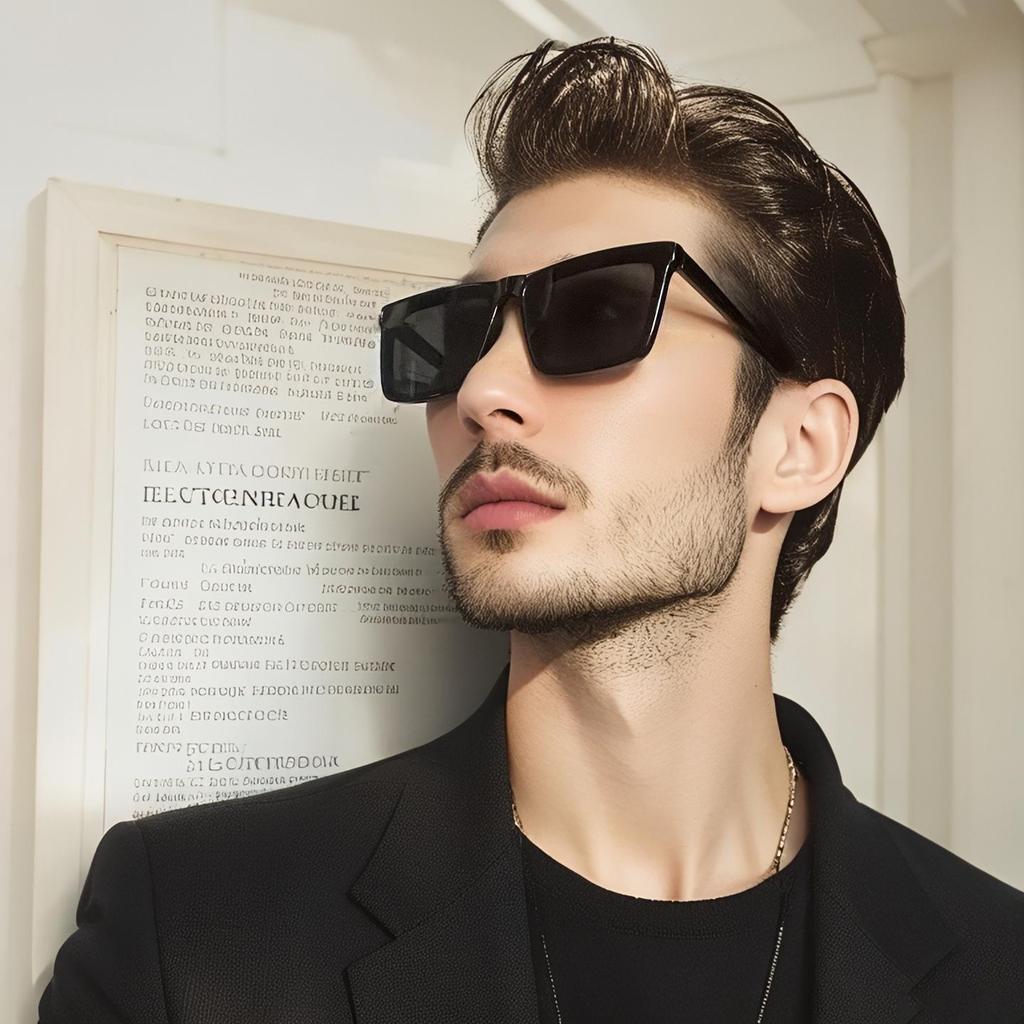 Unisex European & American Style Polarized Sunglasses - High-Quality UV Protection, Fashionable Square Frame for Driving