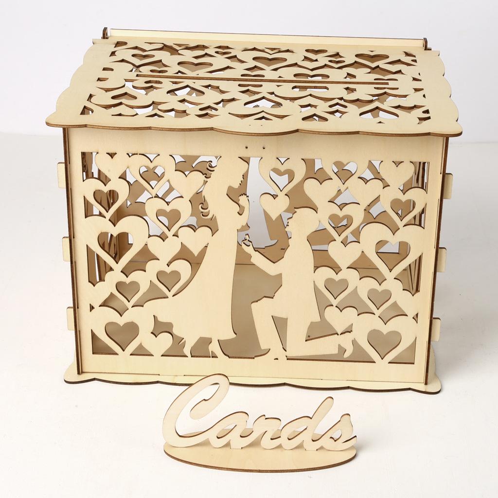 DIY Wooden Wedding Card Box and Business Card Holder