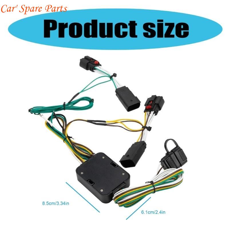 Y4UA Heavy Duty Trailer Wiring Harness Adapter 56407 Fit for Vehicles Facilitates Safe Light Function During Tow Weatherproof