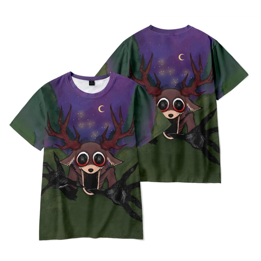 15 Colors Fashion 99 Nights In The Forest Cartoon T Shirts for Women Men Summer Clothing Fitness O Neck Man T-shirt Oversized Men T-shirts Tops