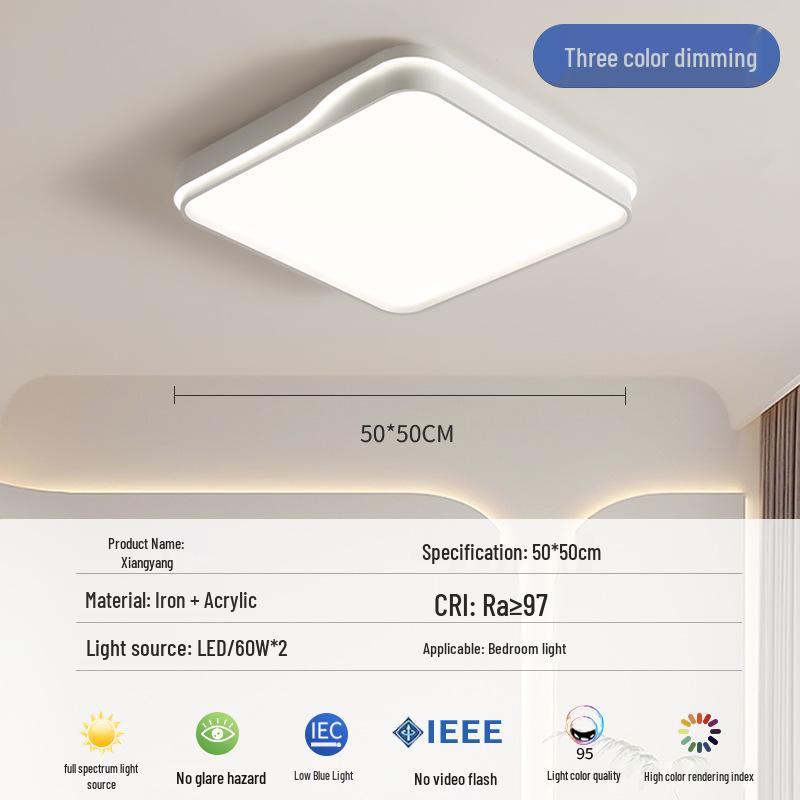 LED Ceiling Lights: Eye-Friendly Full Spectrum for Bedroom, Living Room, Children's Room - Nordic Design