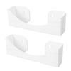 Hat Racks Holder Compact Hat Organizer for Baseball Caps Wall Installation 20 Hat Capacity White 2pcs
