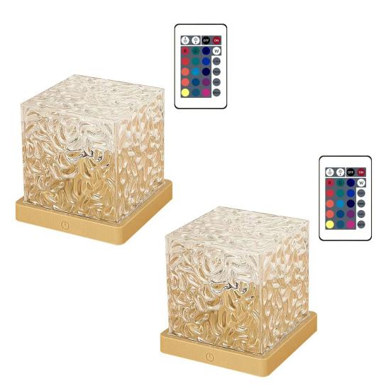 Ocean Wave Projection Lamp 16 Colors Water Ripple Ambient Night Light for Bedroom Kids Room Meditation Yoga Home Decor
