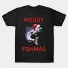 Merry Fishmas Funny Ugly Fishing Gift Made in Australia T-Shirt