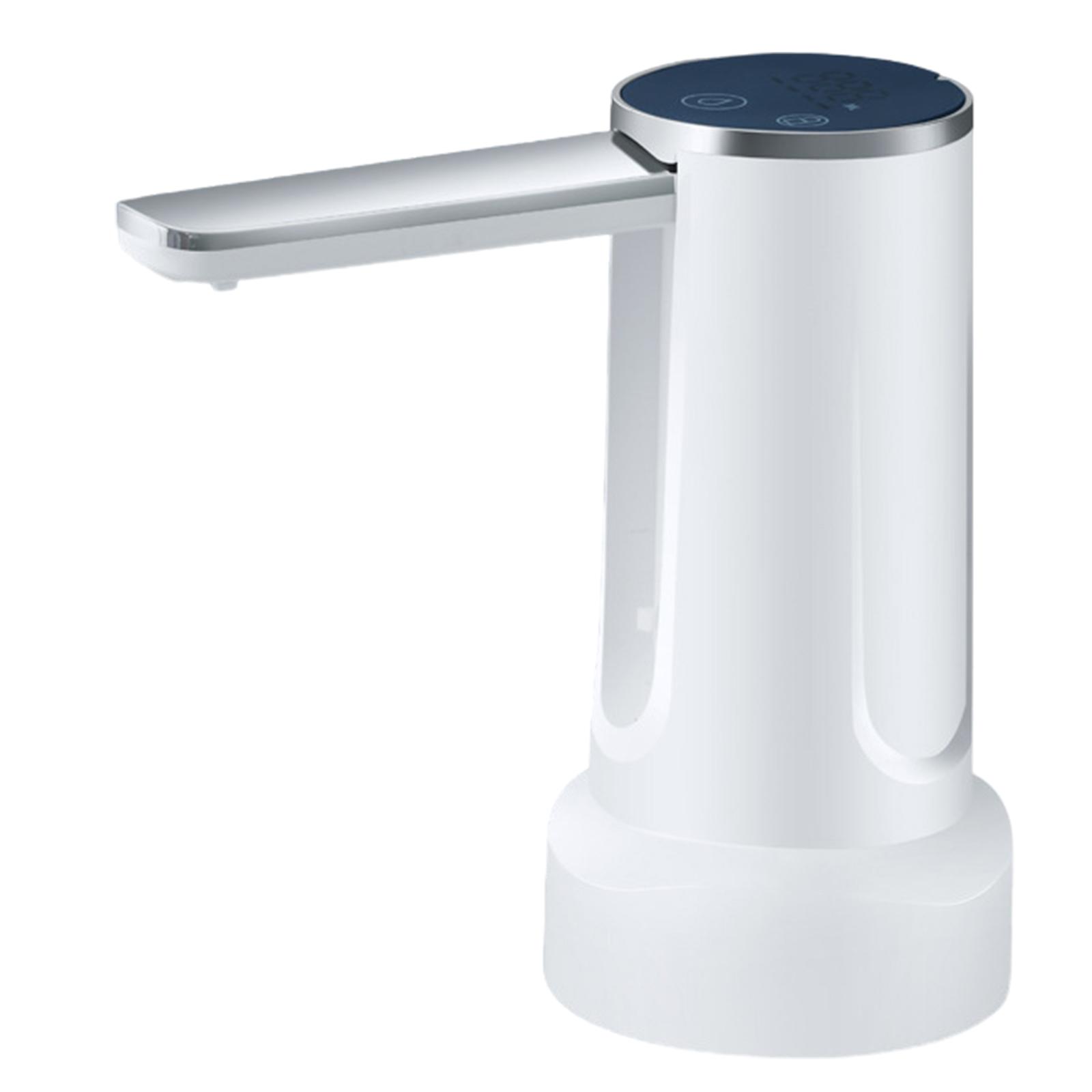 

Перезаряжаемый насос для бутылей с водой Портативный автоматический диспенсер для бутылок Диспенсер для воды Подходит для кемпинга и офисного использования белый