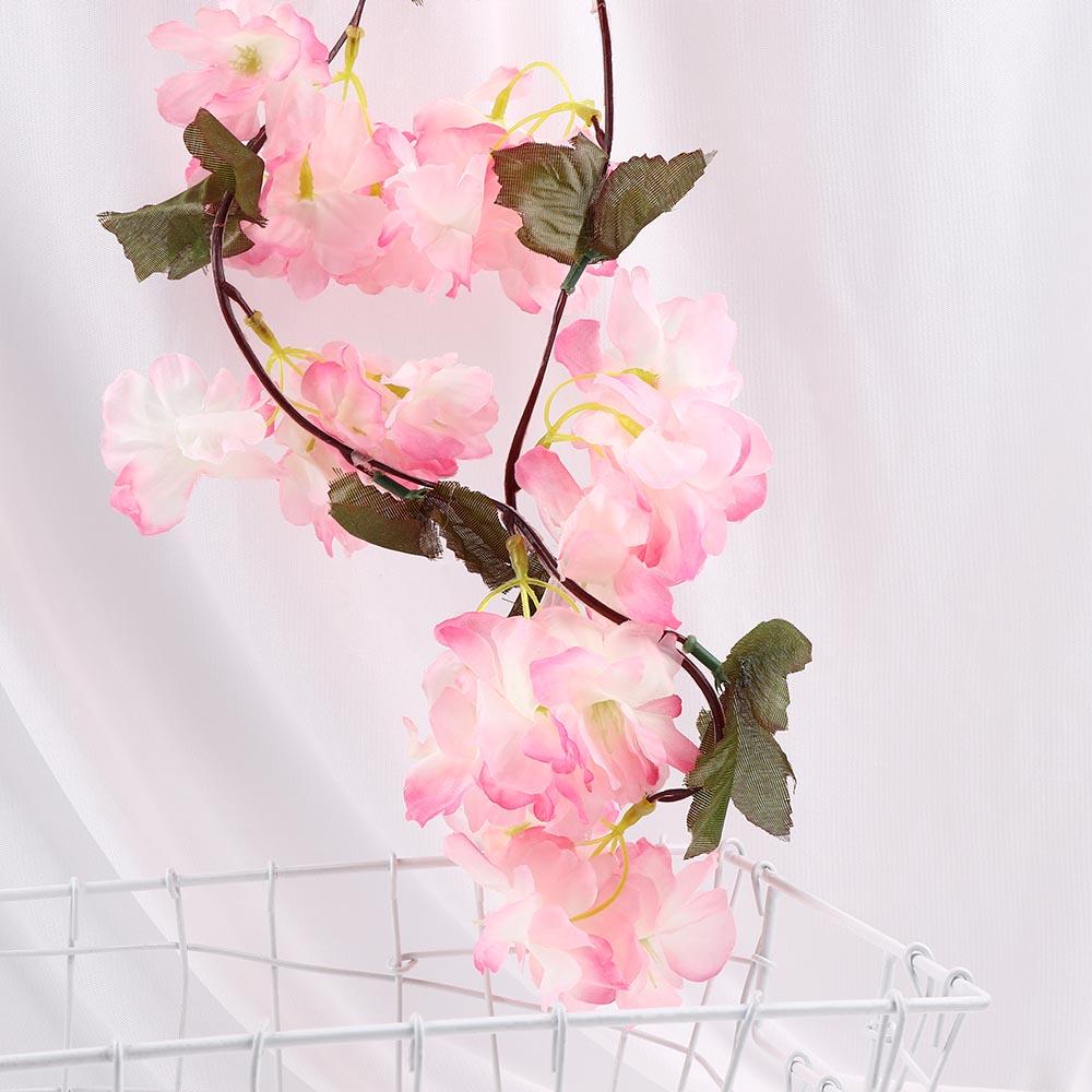 DIY Artificial Garland Sakura Wedding Party Supplies Arch Layout Decoration Home Decoration Flower Vines Cherry Blossoms