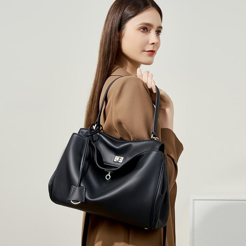 Borsa a mano da donna in vera pelle, grande capacità, disponibile in due misure QSL2727