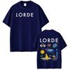 Lorde Ultrasound World Tour 2026 Maglietta Stampata Unisex Moda Donna Maglietta Casual Puro Cotone Estetica T-shirt alla Moda Regali per Fan