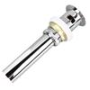Pop Up Sink Drain with Overflow Sink Vessel Drain Stopper Stainless Steel Quick Drainage Chrome Polished Sink Parts for