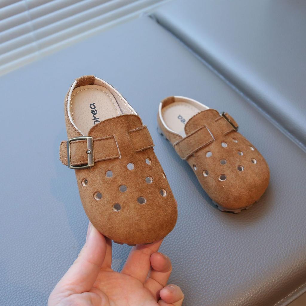 Ciabatte da Bambina Colore Caramella Suola Morbida per Esterno Sandali per Bambini Traforati Traspiranti Estate 2025 Nuove Scarpe da Spiaggia per Bambini Antiscivolo