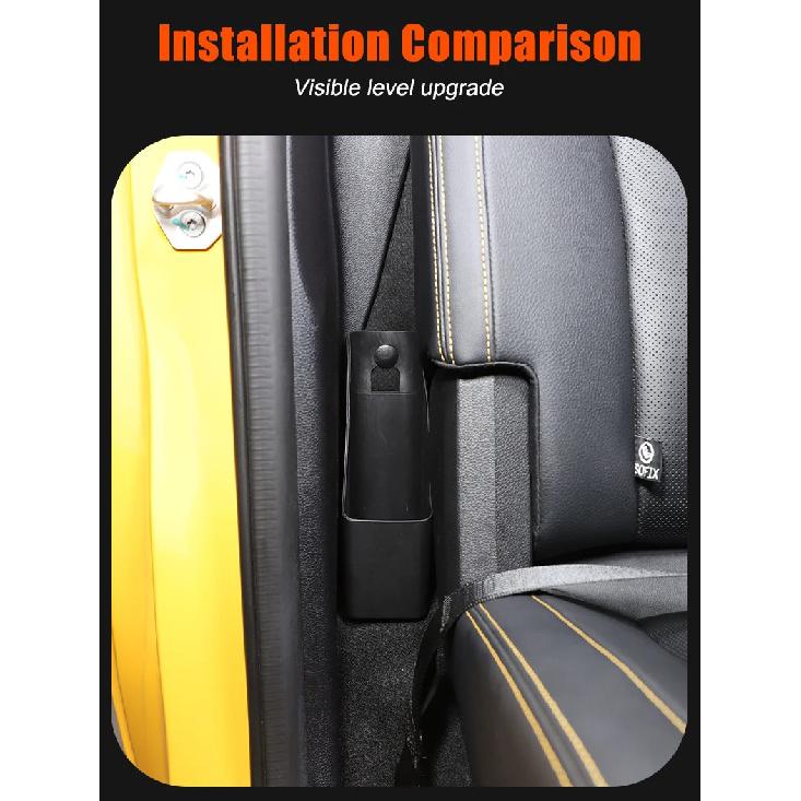For Ford Ranger 2023-2025 ABS Car Rear Seat Side Storage Box Umbrella Organizer Tray Trim Car Interior Accessories