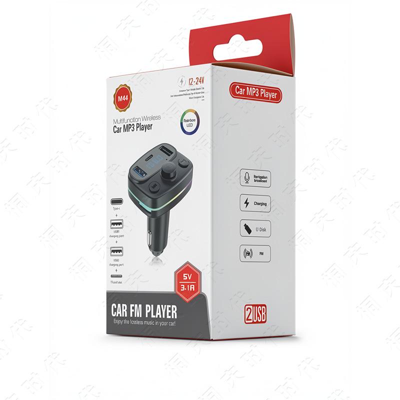 Universal Car Bluetooth FM Transmitter & PD Fast Charger M44 чёрный