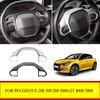 Car Steering Wheel Cover Trim Sticker Decoration For For Peugeot 208 E208 508 3008 GT 4008 5008 2016-2024 Accessories