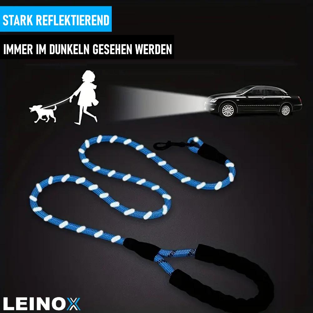 Reflexní vodítko pro psy LEINOX, tréninkové vodítko, nylonové vodítko pro běhání s měkkou rukojetí