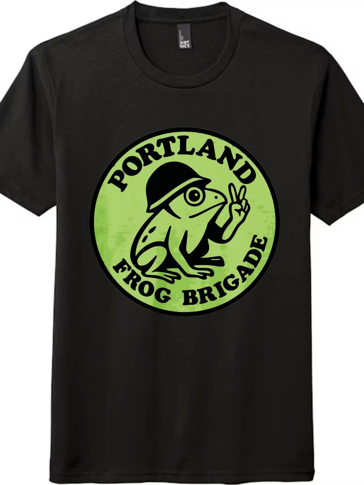 Portland Frog Brigade Retro Tee Groovy Rebellion, Unisex Casual Trendy T-Shirt Mens Womens Tees Top L