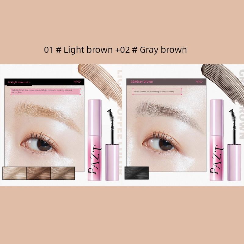 Eyebrow Cream Waterproof Sweatproof Not Smudge Long Lasting Hair-Styling Eyebrow Plaster Eyebrow Powder Stereo Wild Flat Eyebrow Nature Brown