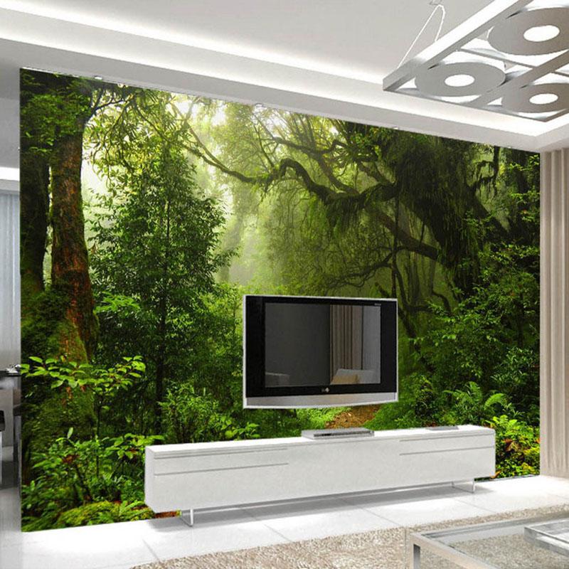 Modern Wallpaper 3d Forest Mural Living Room Sofa Background Large Wall Paper Home Decoration Mural