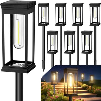 Solar Pathway Lights Outdoor 8 Pack IP65 Waterproof Solar Lights Outdoor Landscape Lighting for Walkway Garden Driveway Decor