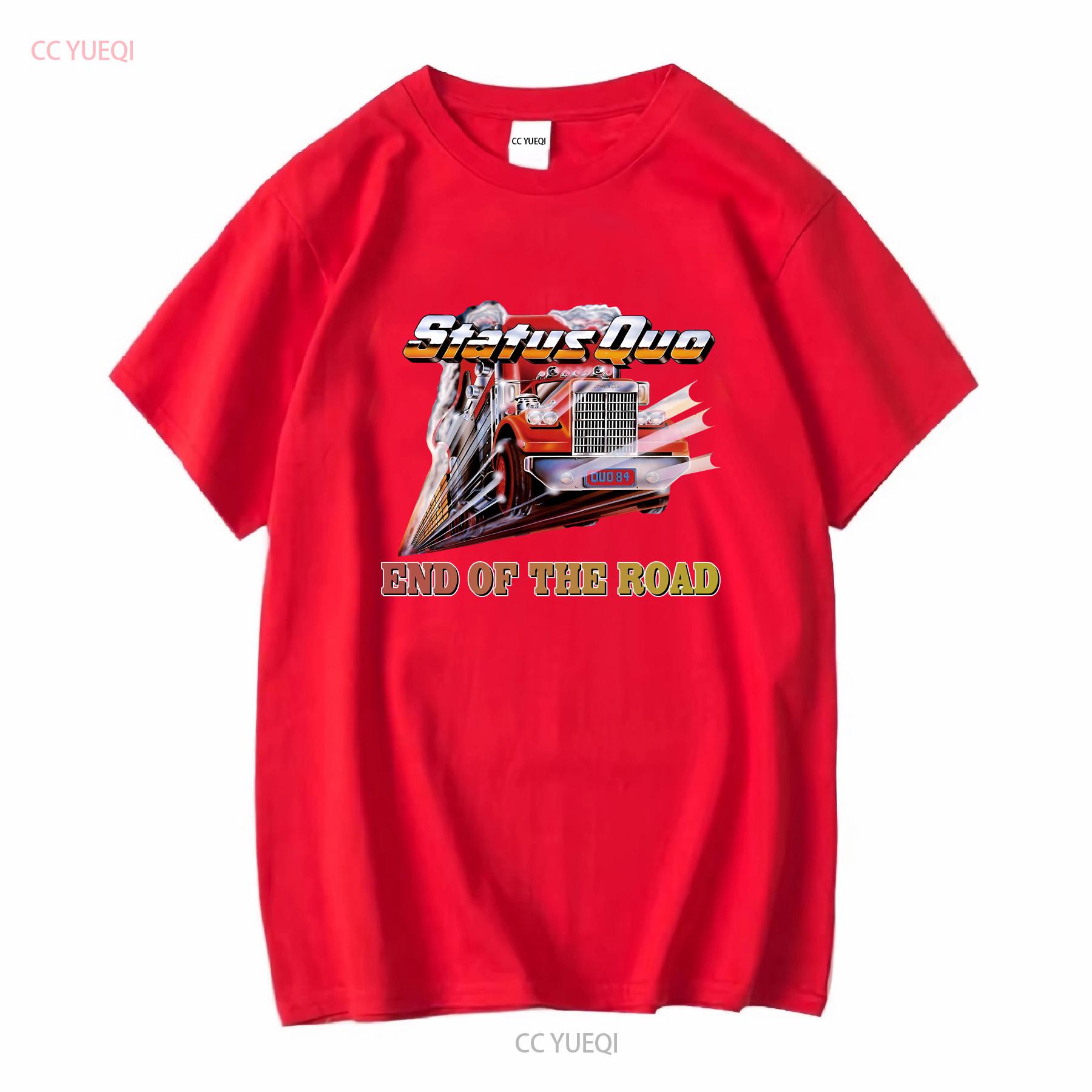 

VTG 1984 Status Quo End of the Road Tour Band T Shirt Black S 5XL PE400 vintage Washed fashion graphic homme Stylish streetwear S