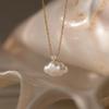 Personality Versatile Cute Cloud Cross Ice Cream Key Pearl Pendant Gold Necklace