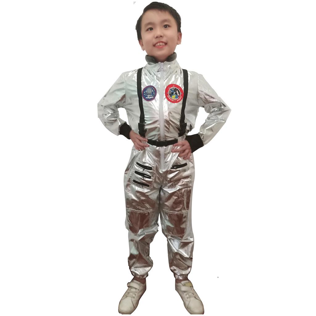 Halloween Couple Wandering the Earth with the Same Space Costume, Uniform Female Astronaut Stage Outfit