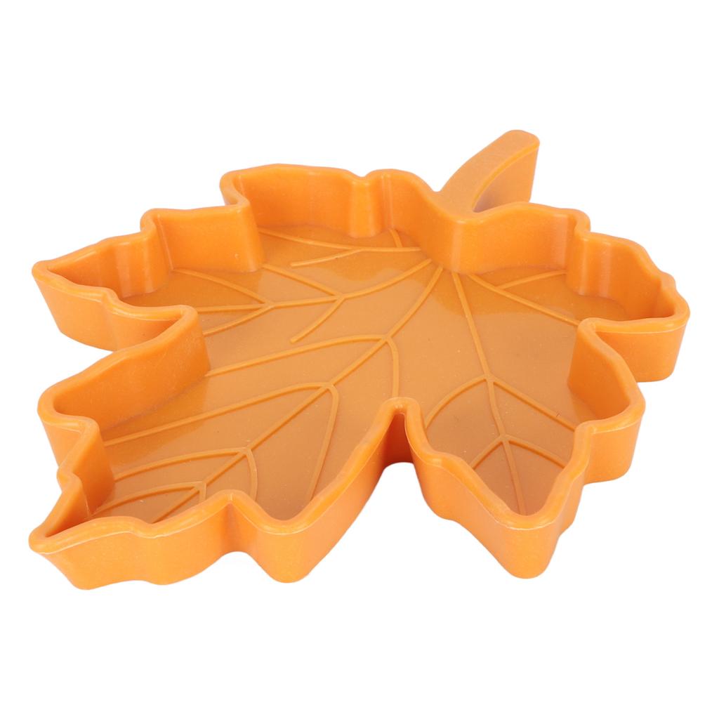 Maple Leaf Shape Reptile Water Feeder Plastic Pet Feeding Bowl Drinking Tray for Geckos Lizards Spiders Turtles