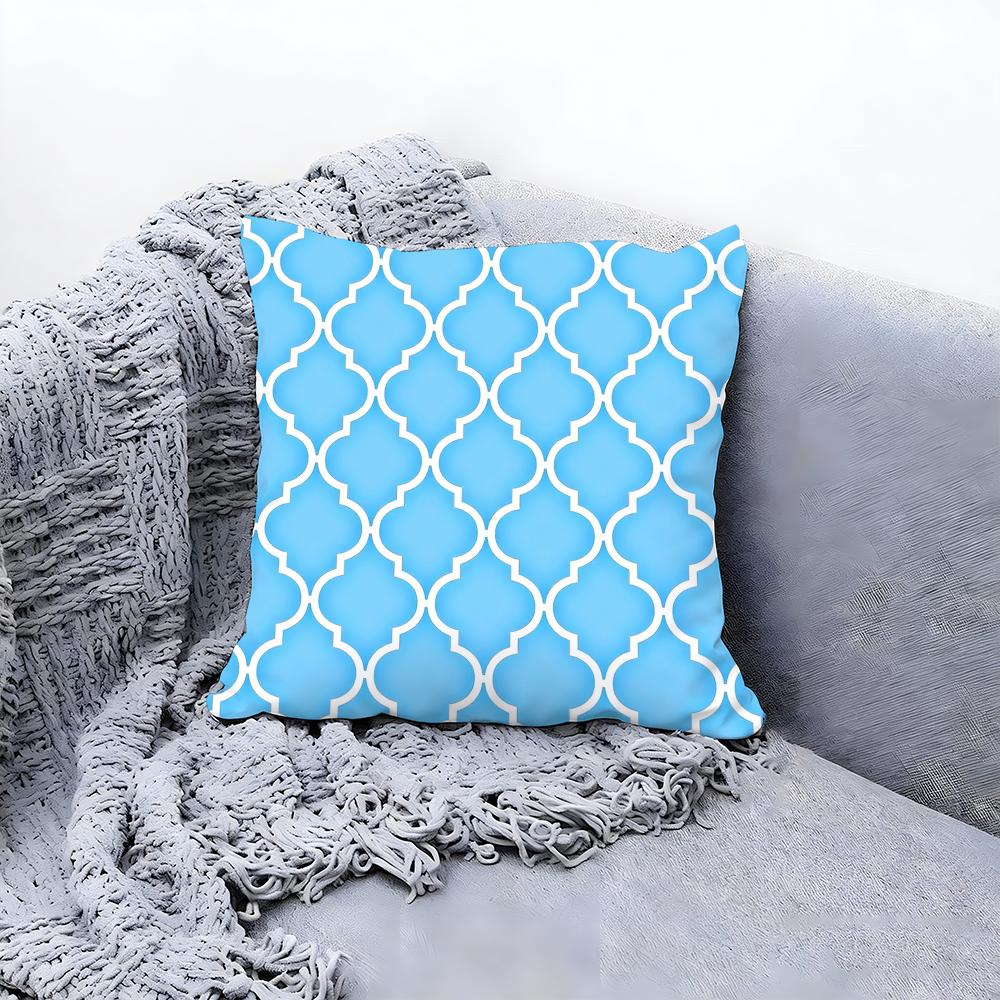 Boho Moroccan Pattern Style Cushion Cover Premium Comfort Reversible Pillow Cove Two In One Design for Any Room Car Interior