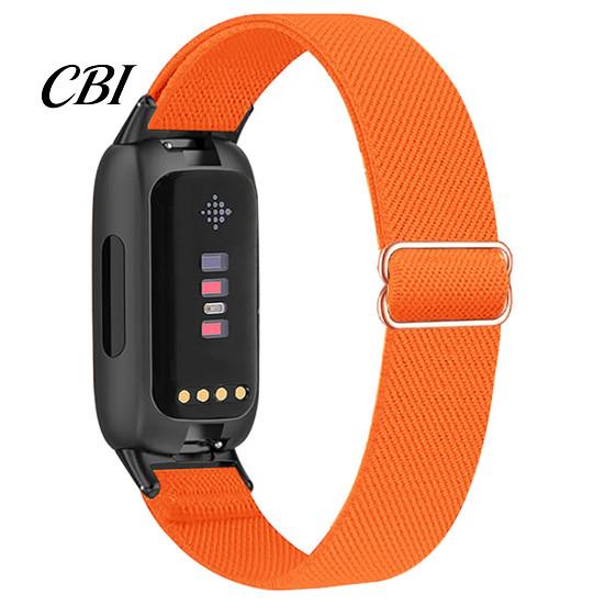 Breathable Nylon Sport Band Elastic Watch Bands for Fitbit Inspire 3, Adjustable Skin Friendly Strap Woven Sports Wristband Replacement Women Men