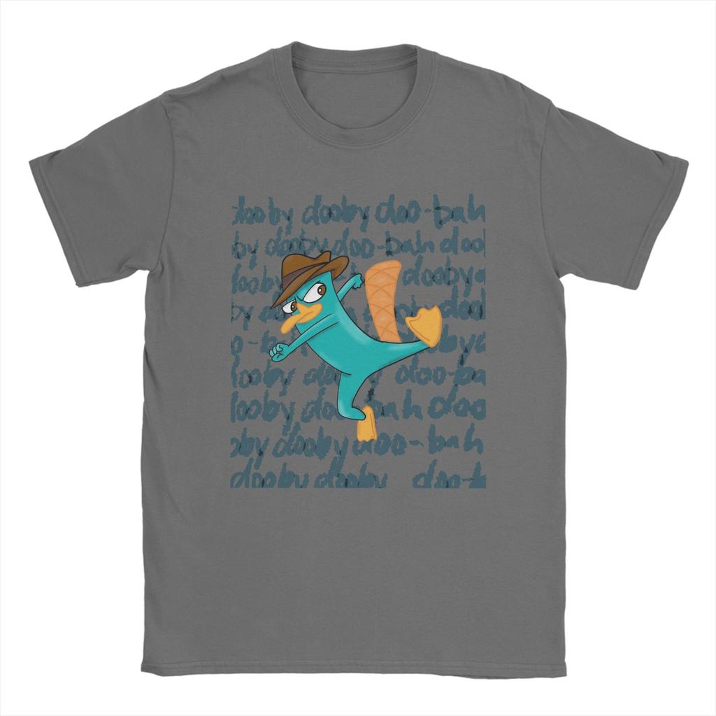 Perry il Platypus Cartone Animato Anatra Unisex T-shirt Novità Manica Corta Girocollo T-shirt Puro Cotone Stampa Top