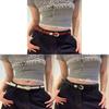 Pu Leather Thin Waist Belt For Women With Alloy Buckle For Denim And Dresses