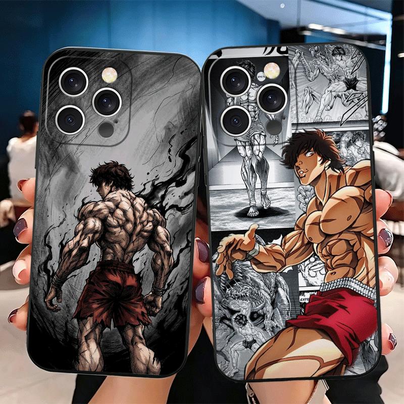 Baki the Grappler Anime Soft Phone Case for iPhone 16 16E 17 Air 15 Pro Max 14 Plus 13 Mini 11 12 7 Black Cover Back Shell