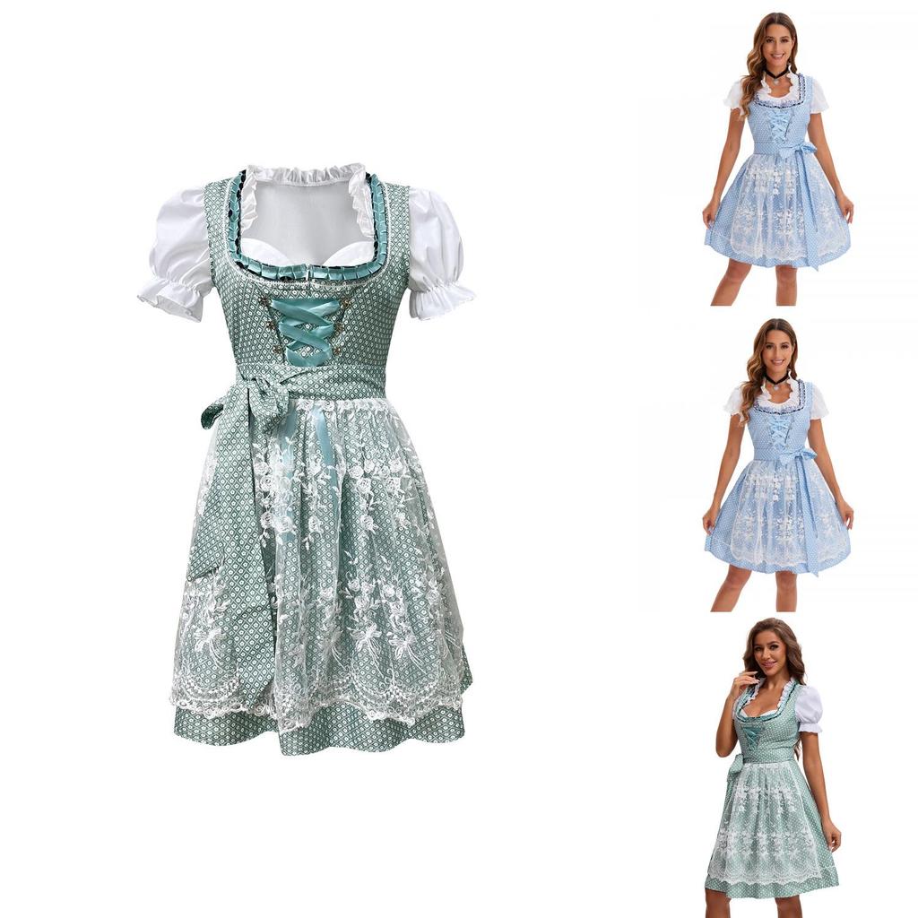 Ethnic Print Beer Dress For Women With Polyester Fabric For Costume Party And Cultural Events