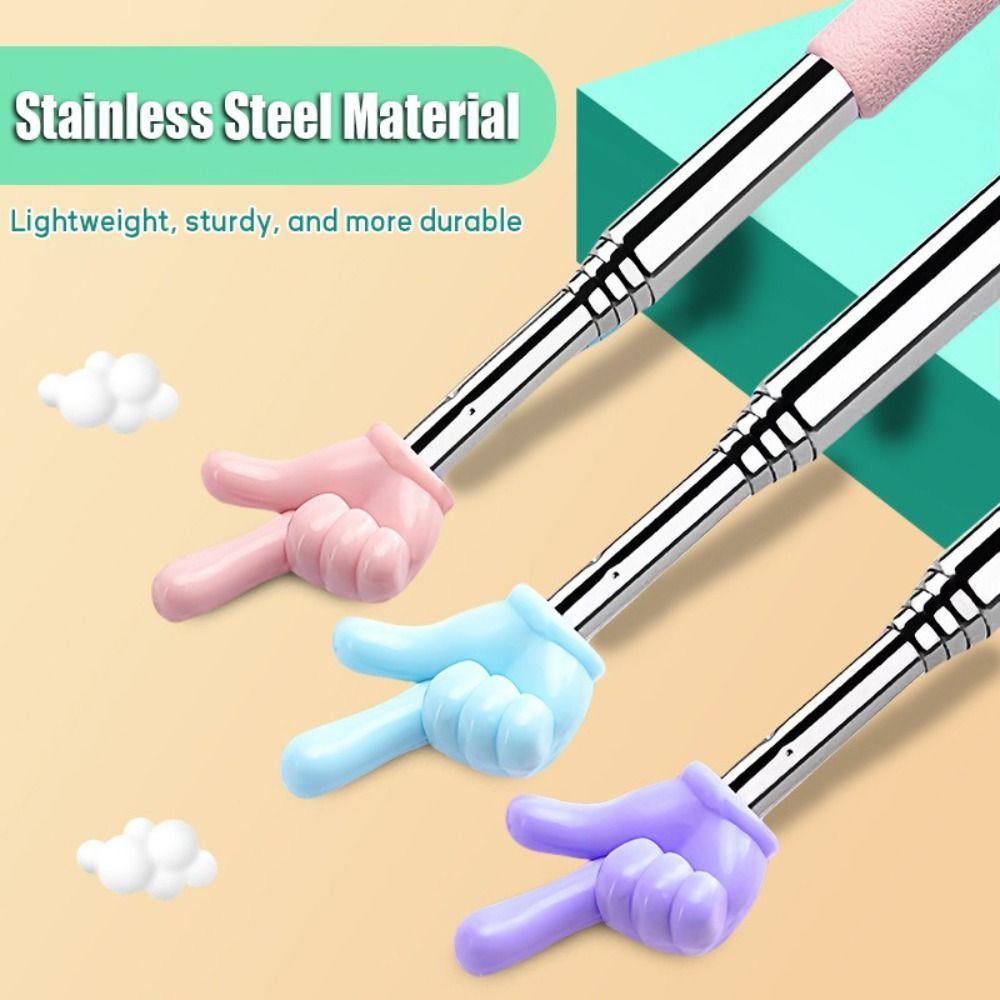 Telescopic Rod Teaching Pointer Stainless Steel Whiteboard Hand Pointer Teaching Stick  Students