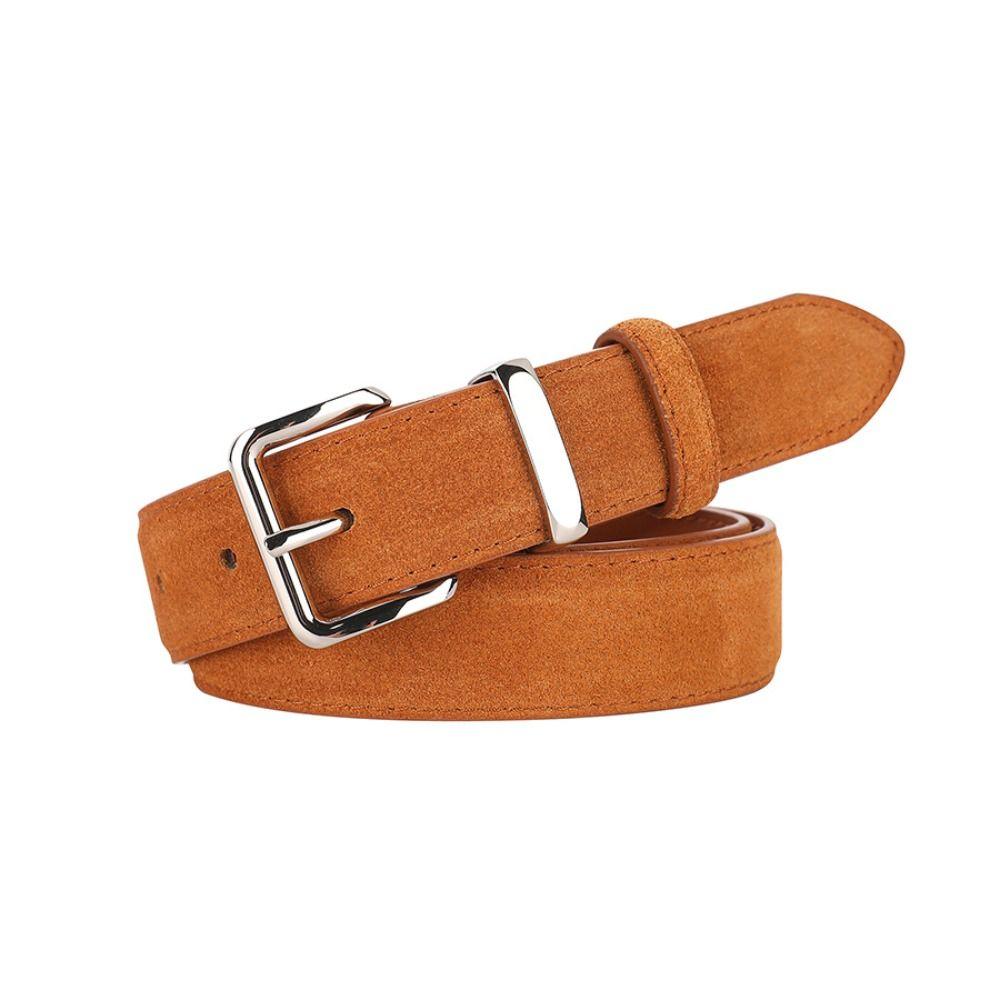 Casual Suede Leather Belt Trendy Trouser Dress Belts Fashion Pin Buckle Waistband  Gifts